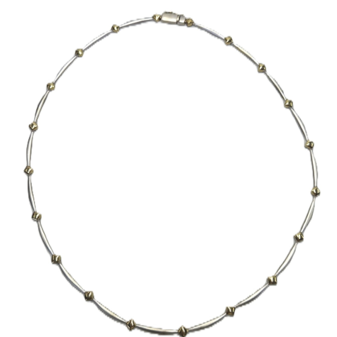 Colar Bicolor em Ouro 19.25k