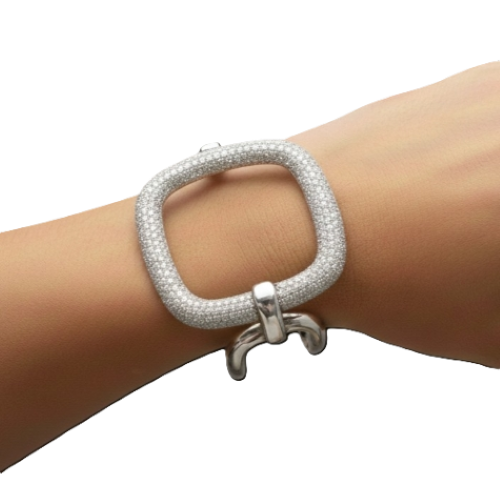 Pulseira com forma geométrica em Prata 925