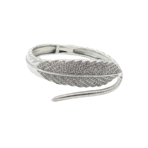 Pulseira com folha em Prata 925