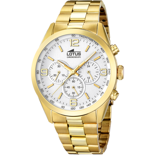 Relógio Lotus Minimalist 18153/1 dourado pulseira de aço Homem