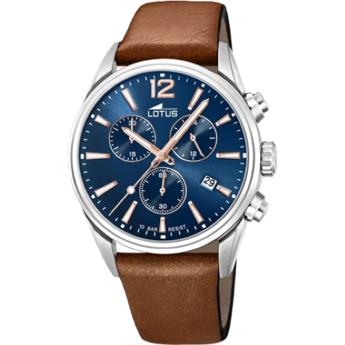 lotus-186912-18622691 Relógio Lotus 18691/2 azul pulseira de couro Homem